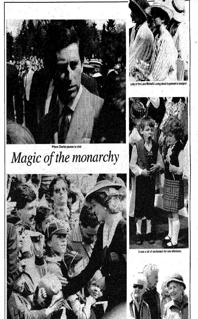 King Charles visited Kelowna 40 years ago today